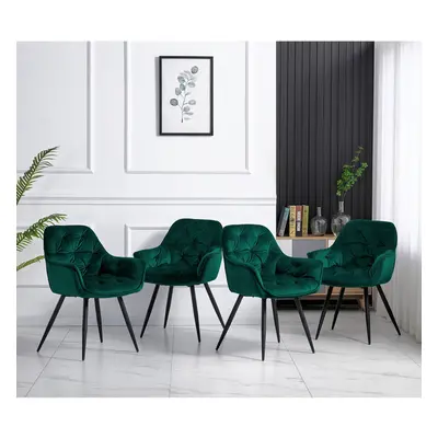 (Set of chairs, Green) 2/4 Dining Chairs Velvet Chairs home & restaurants