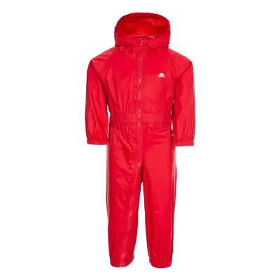 (12/18, Red) Trespass Babies Rainsuit Waterproof Button