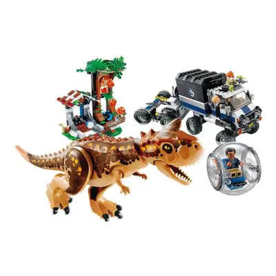 Dinosaur Park Carnotaurus Gyrosphere Escape Building Blocks Kit Bricks Classic Movie Model Kids 