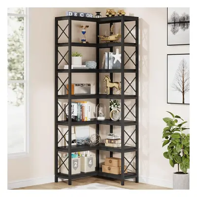 Tribesigns Corner Bookshelf, Large Corner Bookcase, Tall Corner Shelf