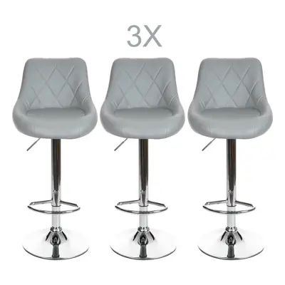 Faux Leather Bar Stools (Grey)