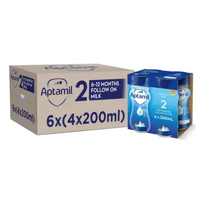 Aptamil Follow On Baby Milk Ready To Use Liquid Formula, Months, Ml, (Pack Of 24)