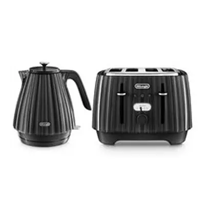 Delonghi Ballerina Jug Kettle And Slice Toaster Set - Black