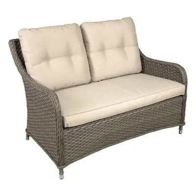 Chester Rattan Wicker Outdoor Lounge 2-Seater Sofa with Cushion - DG70