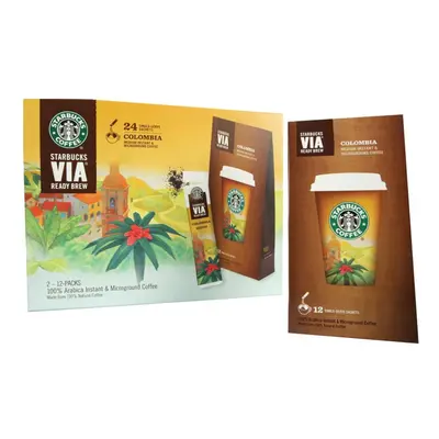 Coffee Via Ready Brew Instant Colombian Coffee Sachets Medium