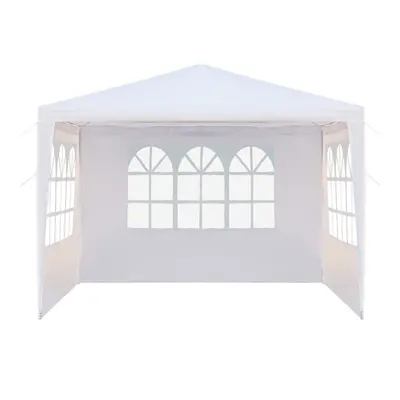 (W/3 sidewalls) 3x3M Heavy Duty Gazebo Marquee Canopy Garden Tent & Side