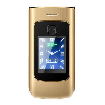 (gold) Yeemi K21+ Dual Sim Cards 4g Network New Original Flip Cellphone Full Voice Key Mobile Ph