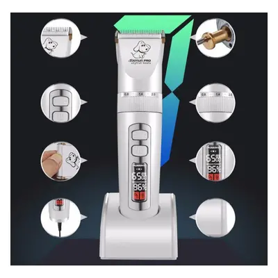 Powerful Clipper for Dogs Digital Display Hair Cutting Machine Electric Pet Shearing Shaver Tedd