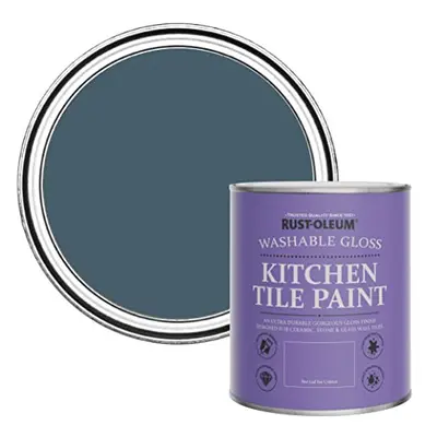 Blue Water-Resistant Kitchen Tile Paint in Gloss Finish - Blueprint 750ml