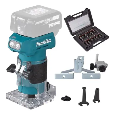 Makita DRT52Z 18V LXT Cordless Brushless Laminate Router Trimmer + Trend Set