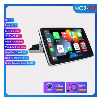 (HC2 2G 32G CP AI) Car Radio Hizpo 1g+32g 10.1inch Rotatable Din Autoradio Gps For Universal Mul