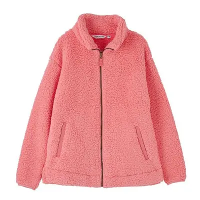 (14, Sugar Coral) LightHouse Women's Seashell Sherpa Fleece - Ladies' Half-Zip Funnel Neck Sweat