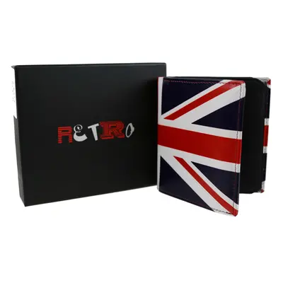 Mens Leather Wallet by Retro with Union Jack Golunski Gift Box RFID Protection