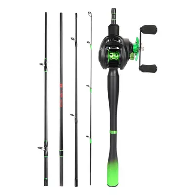 (1.8M&Right hand) Sougayilang 1.8-2.4m Sections Carbon Fiber Cast Fishing Rod And 7.2:1 Gear Rat