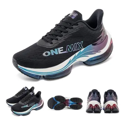 (Black, 35) ONEMIX Fashion Running Shoes for Men Air Cushion Athletic Couple Trainers Sport Runn