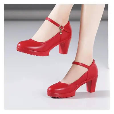 (red, 40) Heels Platform Shoes Women Pumps High Heel Spring Wedding Shoes Ladies Office Shoe