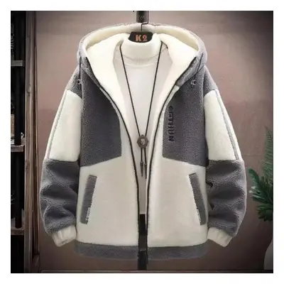 (grey, 6XL) Autumn Winter Men&apos;s Jackets Korean Fashion Streetwear Harajuku Winter Hooded Ja