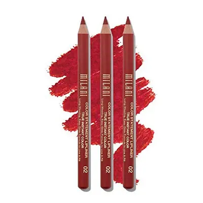 Milani Color Statement Lipliner - True Red (0.04 Ounce) - Pack of Cruelty Free Lip Liners to Def