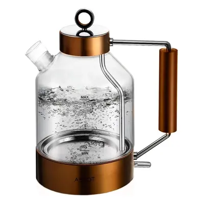 (Copper) Electric Kettle, Glass Electric Tea Kettle 1.5L 2200W Tea Heater & Hot Water Boiler, Bo