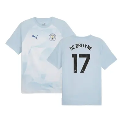 (M) Man City Prematch SS Jersey (Silver Sky) (DE BRUYNE 17)