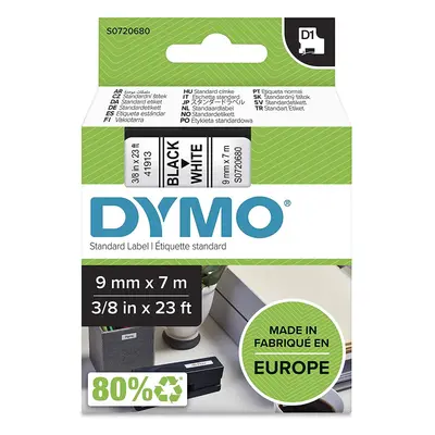 DYMO D1 Labels, mm x m Roll, Black Print on White, Self-Adhesive Labels for LabelManager Label P