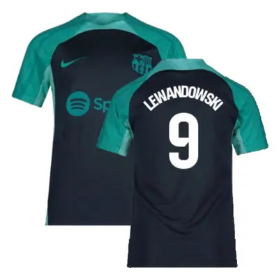 (XLB) Barcelona Training Shirt (Thunder) - Kids (Lewandowski 9)