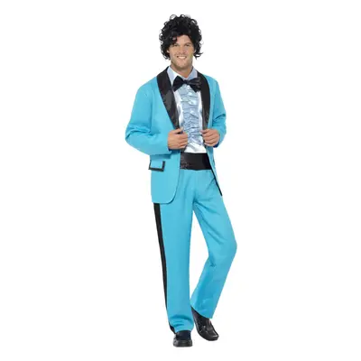 Smiffys Men 80s Prom King Adult Sized Costume Blue - US Size -44