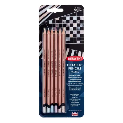 Derwent Metallic Pencil Pastel Blister Set, Set of 6, Professional Quality Multicoloured One Siz