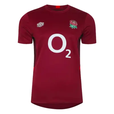 (4XL) England Rugby Gym Tee (Tibetan Red)