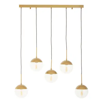 Premier Housewares Revive Gold Finish Glass Shades Pendant Light