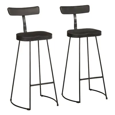 (black, x x cm) vidaXL Gavin Bar Stools Dining Room Chair Seat Stool Solid Mango Wood pcs