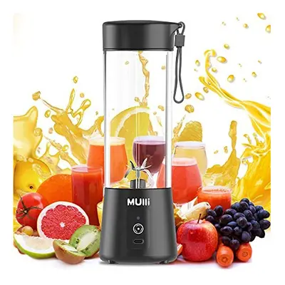 Mulli Portable Blender,2021 Launch 15Oz Mini Blender for Fruit Smoothies and Shakes ,USB Recharg