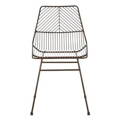 Premier Housewares District Bronze Metal Wire Tapered Wire Chair