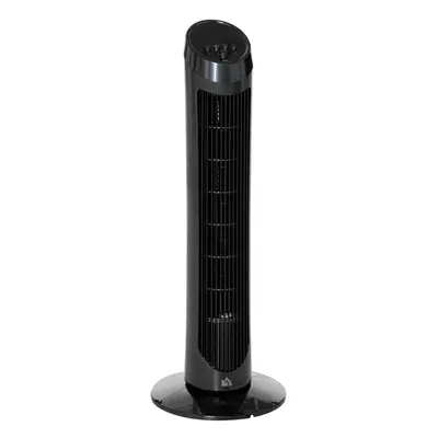 HOMCOM 30" Tower Fan Noise Reduction 3-Level Cool ABS Indoor Black