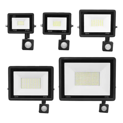 (50W) LED FloodLight PIR Motion Sensor Reflector LED Flood Light Waterproof IP66 Spotlight Wall 