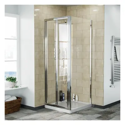 Bi-Fold Folding mm Glass Door with Frameless mm Side Panel