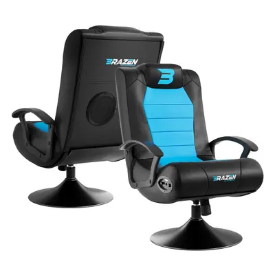 BraZen Stag Gaming Chair - 2.1 Bluetooth Speaker Computer - Blue