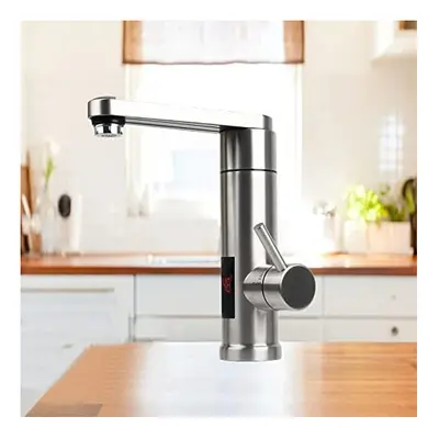 220V Electric Instant Heater Tap,Stainless Steel Hot Water Heater Faucet with Colorful LED and R