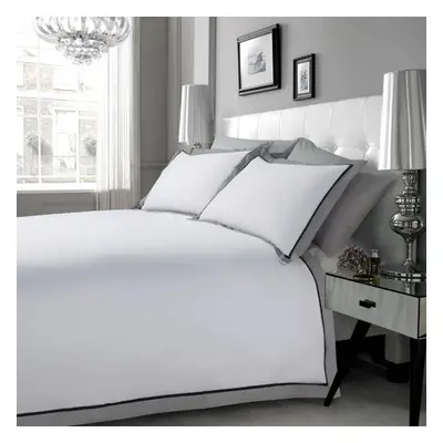 [Hachette] 3Pc 200Tc [Mayfair/King Size] White Black Grey 100% Egyptian Cotton Duvet Cover Beddi