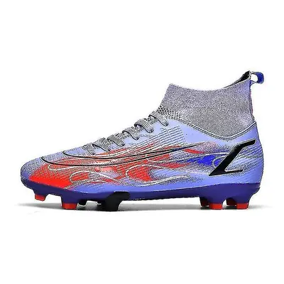 (purple, 36) Cristiano Ronaldo High Ankle Football Shoes Youth Training Shoes Ag Football Shoes