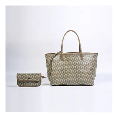 (khaki, large) UK Goyard Dog Tooth Bag Large Capacity Tote Mother Bag Handbag Gifts Women NEW