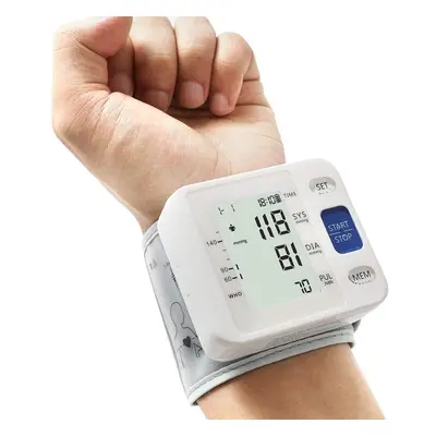 Automatic Wrist Blood Pressure Monitor: Adjustable Cuff + 2AAA Battery and Storage Bag - Irregul