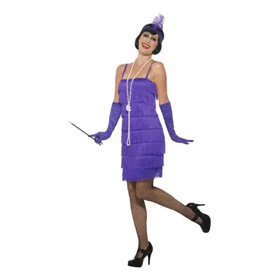 (20 UK - UK, Purple) Smiffys Womens/Ladies Flapper Costume Set