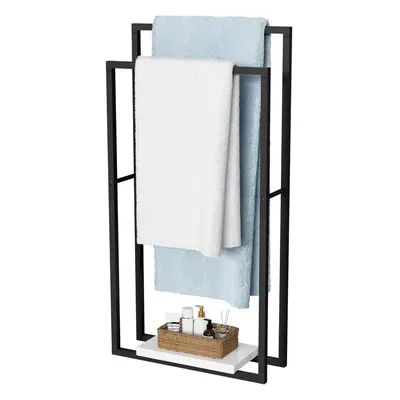 (87&97cm height (19MM Thick)) Towel rack with marble base tiers, bathroom towel rack freestandin