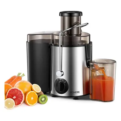 (Silver) Juicer Juicer Vegetables and Fruits, Centrifugal Juicer, Speed Control, Upgraded 400W M