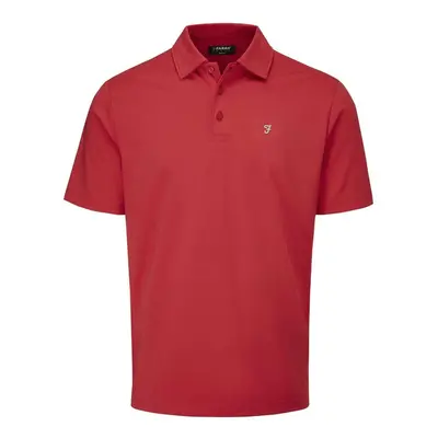 (S, Jester Red) Farah Mens Keller Polo Shirt