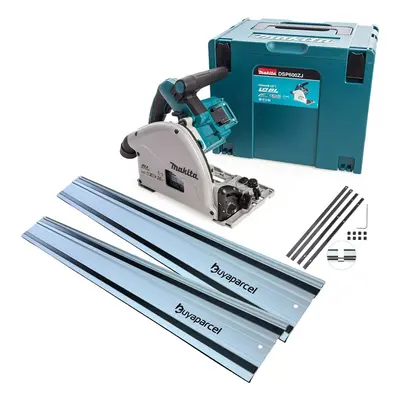 Makita DSP600ZJ 36v Twin 18v Brushless Plunge Cut Circular Saw 2x1.5m Guide Rail