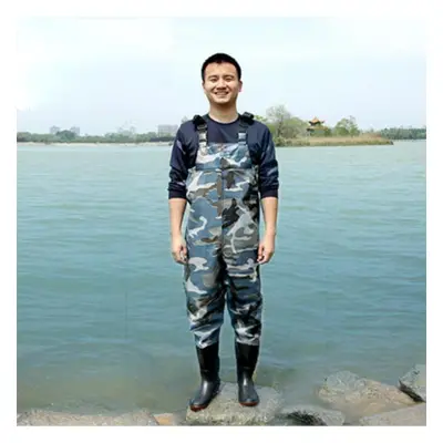 (camouflage, 38) Fishing Waders Wading Pants Clothing Portable Chest Overalls Men&apos;s Waterpr