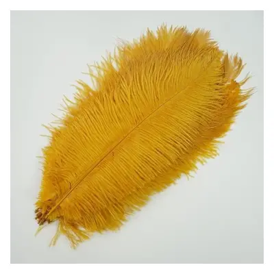 (gold, 55-60cm 22-24inch) 10pcs /lot New Colored Ostrich Feathers For Crafts White Black Feather