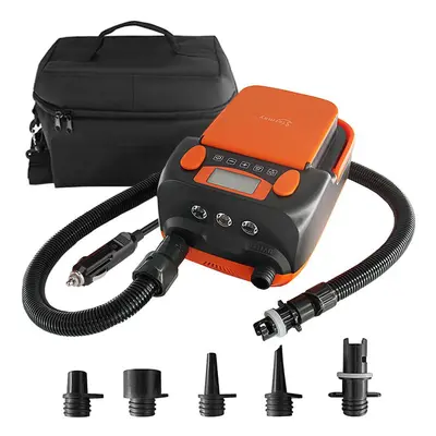 16PSI Intelligent Double Stage Air Pump with 6PCS Nozzles LCD Display 6000mAh Electric Pump Supp